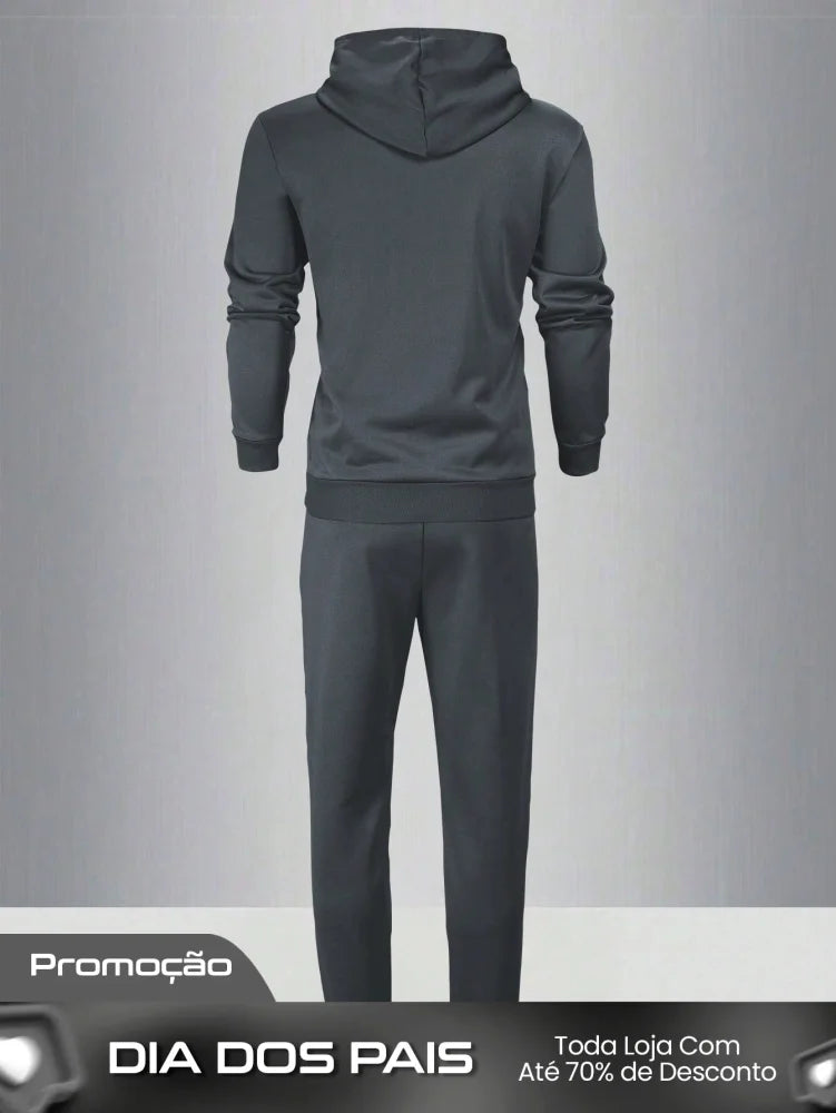 Conjunto Masculino Moletom Esportivo Com Estampa Número Conjunto Masculino Moletom Esportivo Com Estampa Número