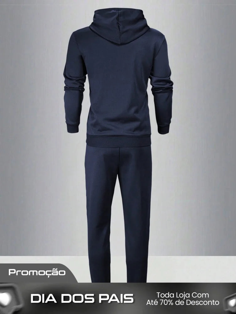 Conjunto Masculino Moletom Esportivo Com Estampa Número Conjunto Masculino Moletom Esportivo Com Estampa Número
