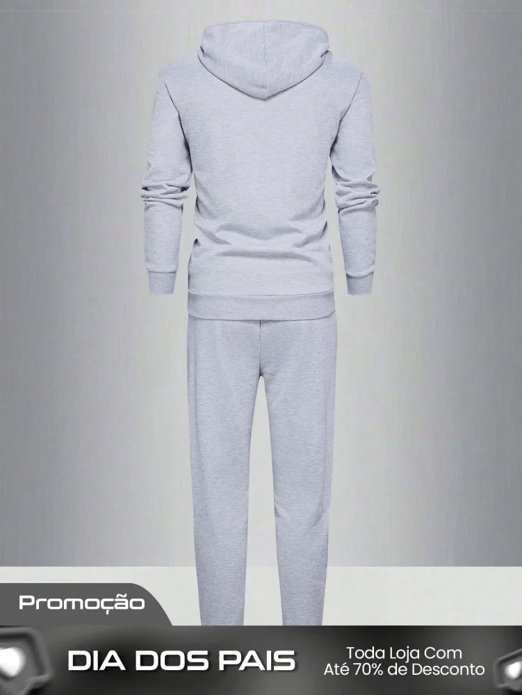 Conjunto Masculino Moletom Esportivo Com Estampa Número Conjunto Masculino Moletom Esportivo Com Estampa Número