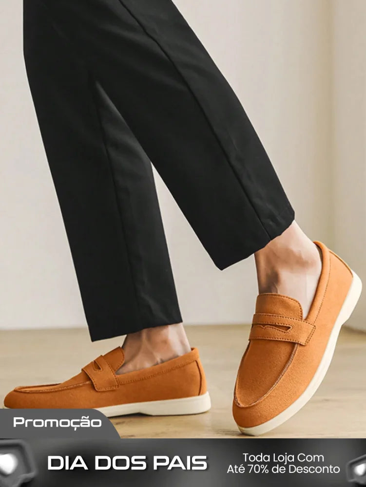 Mocassim Masculino Casual Moderno Solado Confortável Mocassim Masculino Casual Elegante Com Detalhe Metálico
