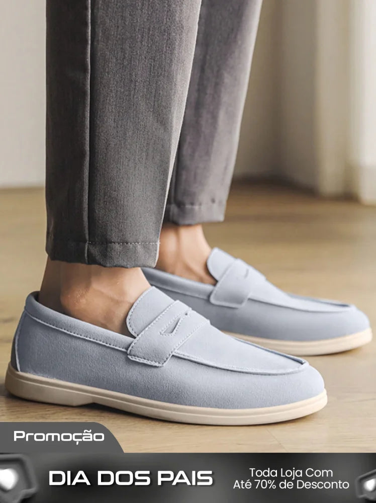 Mocassim Masculino Casual Moderno Solado Confortável Mocassim Masculino Casual Elegante Com Detalhe Metálico