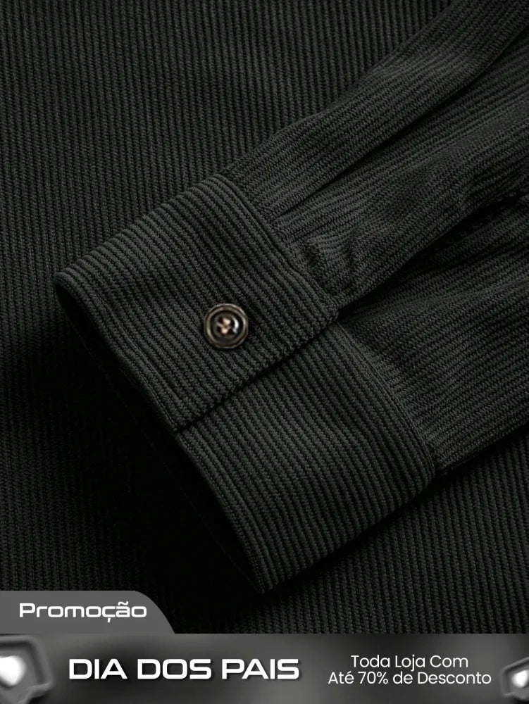 Moletom Masculino Estilo Shacket Com Bolsos E Gola Casual Moletom Masculino Estilo Shacket Com Bolsos E Gola Casual