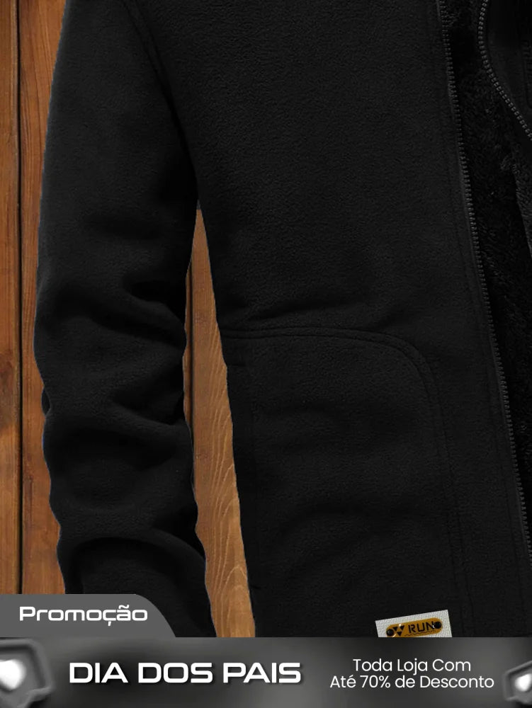 Moletom Masculino Forrado Com Patches Decorativos Moletom Masculino Forrado Com Patches Decorativos