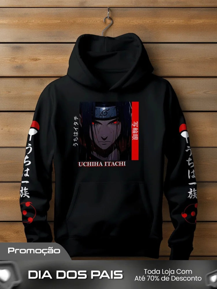 Moletom Masculino Uchiha Itachi Anime Naruto Moletom Masculino Uchiha Itachi Anime Naruto