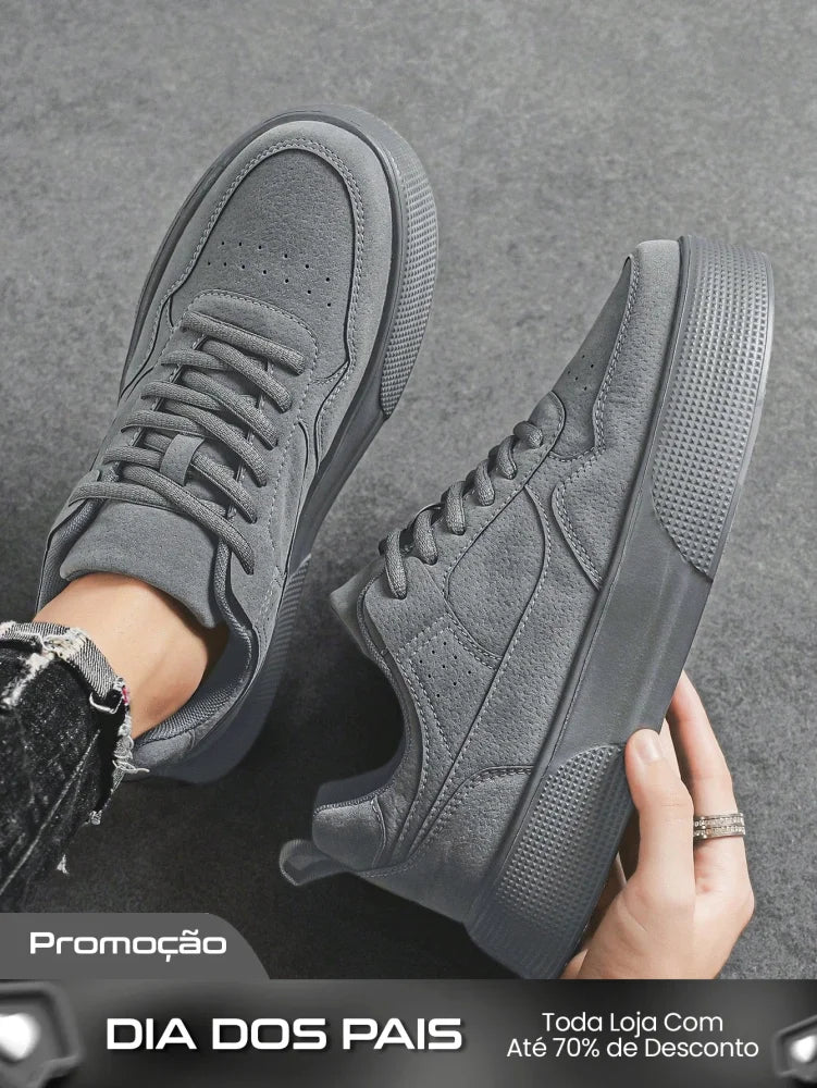 Tênis Masculino Casual Urbano Solado Alto Antiderrapante Tênis Masculino Casual Urbano Solado Alto Antiderrapante