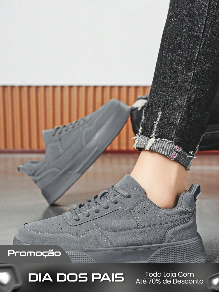 Tênis Masculino Casual Urbano Solado Alto Antiderrapante Tênis Masculino Casual Urbano Solado Alto Antiderrapante
