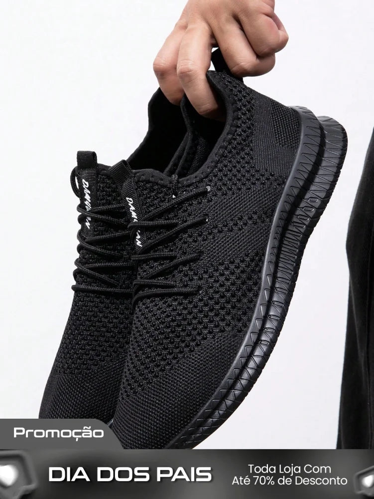Tênis Masculino Leve Respirável Casual Confortável Para Caminhada Preto / 36 Tênis Masculino Leve Respirável Casual