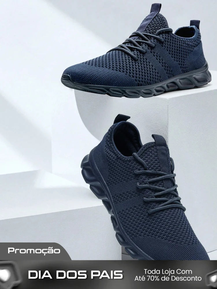 Tênis Masculino Mesh Respirável Leve Para Treino Caminhada Fitness Tênis Masculino Mesh Respirável Leve Para Treino