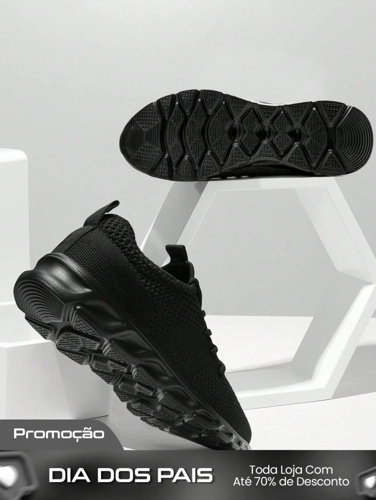 Tênis Masculino Mesh Respirável Leve Para Treino Caminhada Fitness Tênis Masculino Mesh Respirável Leve Para Treino