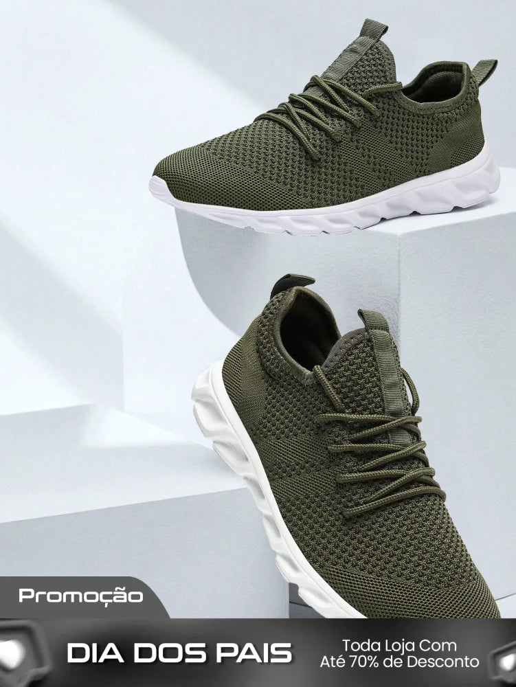 Tênis Masculino Mesh Respirável Leve Para Treino Caminhada Fitness Tênis Masculino Mesh Respirável Leve Para Treino