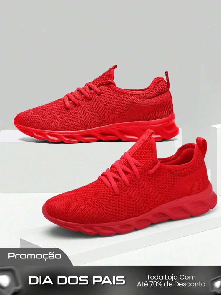 Tênis Masculino Mesh Respirável Leve Para Treino Caminhada Fitness Tênis Masculino Mesh Respirável Leve Para Treino