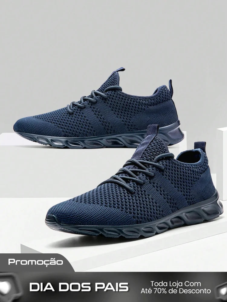 Tênis Masculino Mesh Respirável Leve Para Treino Caminhada Fitness Tênis Masculino Mesh Respirável Leve Para Treino