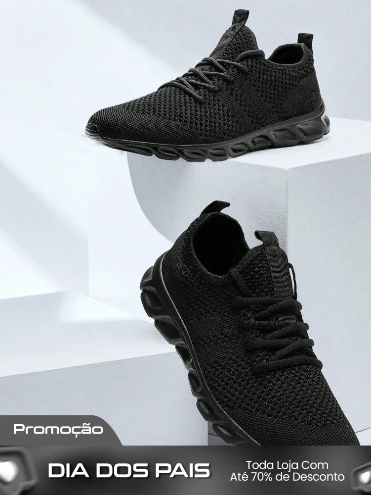 Tênis Masculino Mesh Respirável Leve Para Treino Caminhada Fitness Tênis Masculino Mesh Respirável Leve Para Treino