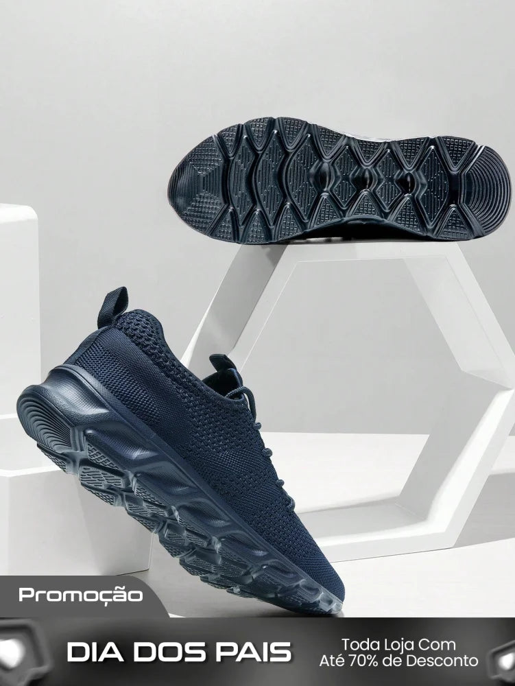 Tênis Masculino Mesh Respirável Leve Para Treino Caminhada Fitness Tênis Masculino Mesh Respirável Leve Para Treino