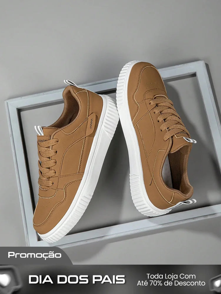 Tênis Masculino Skate Personalizado Cadarço Solado Seguro Tênis Masculino Skate Personalizado Cadarço Solado Seguro