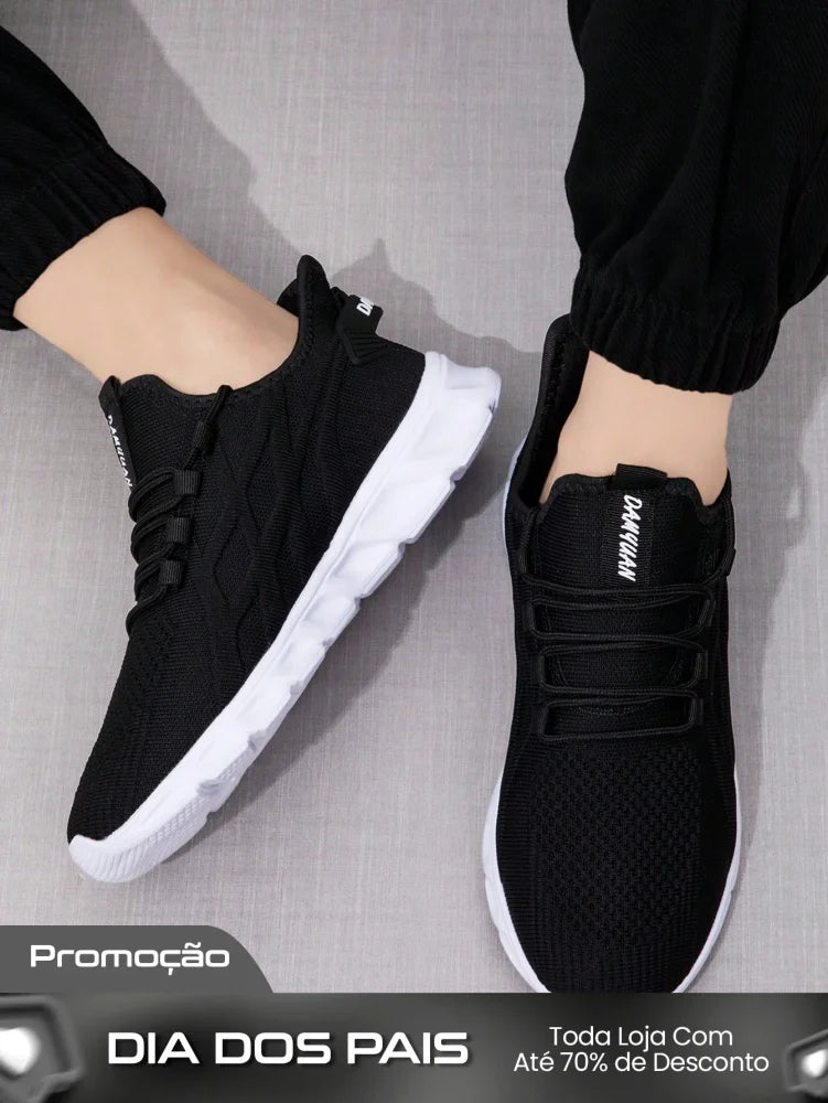 Tênis Masculino Slip On Leve Respirável Confortável Para Corrida Tênis Masculino Slip On Leve Respirável Confortável