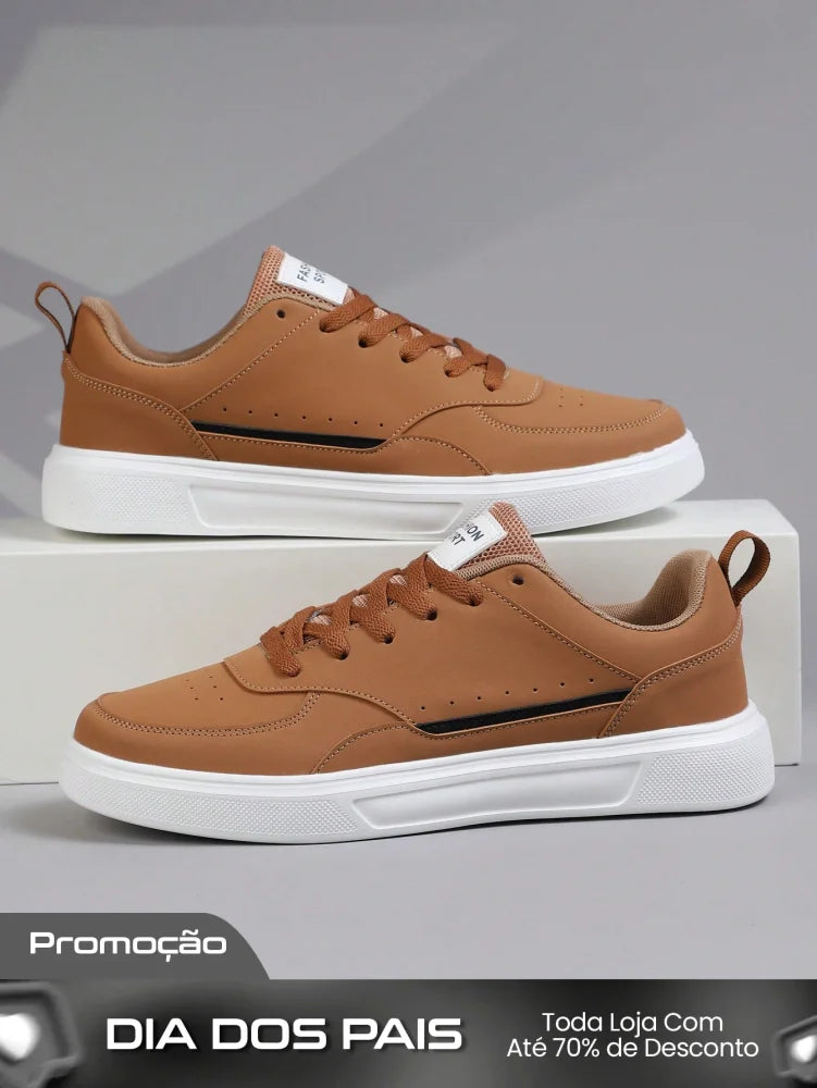 Tênis Masculino Street Skate Cadarço Solado Antiderrapante Durável Tênis Masculino Street Skate Cadarço Solado